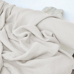 Oatmeal Linen Fabric by the Yard | Soft Natural Sewing Material Clothing Curtain