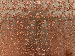 PEACH Embroidery ORGANZA Fabric 58” Width Sold By The Yard