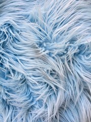 Eden LIGHT BLUE Shaggy Long Pile Soft Faux Fur Fabric by the Yard