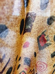 Fabric Retro Geometric Abstract Mustard Brown Multicolor 3 Yards X 56 Inch