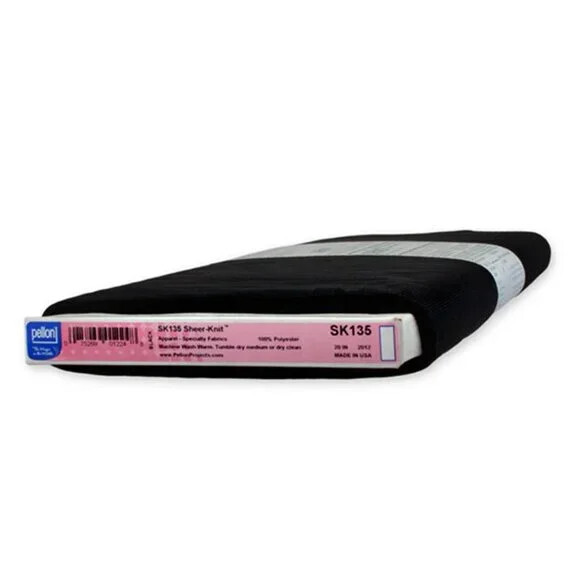 Pellon Sheer-Knit Fusible Interfacing Soft Tailoring Black SK135 15 yards x 20″