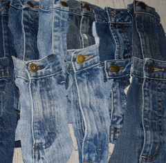 Denim Blue Jean Zippers LOT buttons DIY Sewing Quilting Craft Upcycle 20 pieces