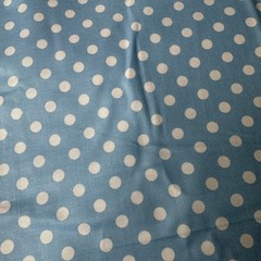 Waverly Blue White Polka Dot Quilting Fabric 4.25 Yards Cotton Sewing Yardage