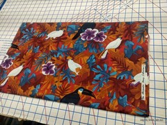 OOP Alexander Henry Fabric Tropical Jungle Toucan White Bird Rust Cotton 51”x45”