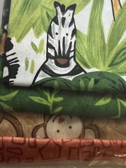 P&B Textiles Quilting 4 Fat Quarters “Safari” Animal Theme NEW