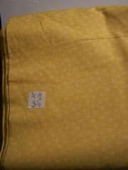 Golden Yellow with White Flowers Print Cotton Fabric 9 yards 33″