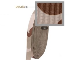 Desert Camouflage Webbing Non-elastic Edging Strips Bag Strap f DIY Width 2.5cm