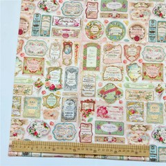 Vintage newspaper girl oil painting girl Cotton Fabric Sew Clothes Dress Fabric