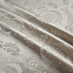 Brocade Damask Velvet Fabric, Ideal Embossed Material for Upholstery Tablecloths