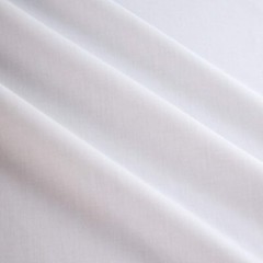 WHITE Solid POLY-COTTON Broadcloth dresses, blouses, uniforms 58″ WIDE