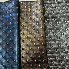DIY Retro Metallic Diamond Patterned Leather Fabric Costume Armor Materials