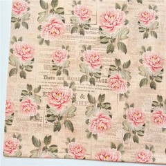 Vintage newspaper girl oil painting girl Cotton Fabric Sew Clothes Dress Fabric