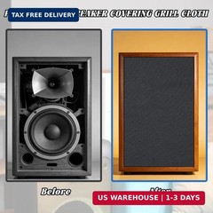 Speaker Grill Cloth, Acoustic Fabric, 67×20 Inch 3D Black Mesh for Speaker Repai