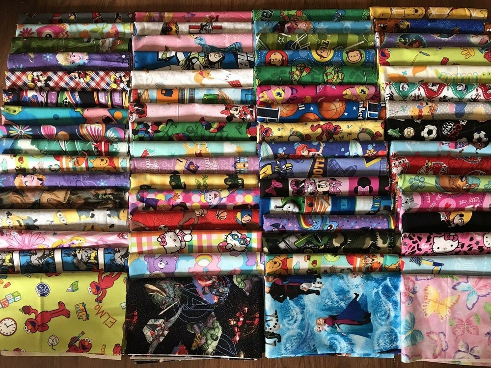 Children 8 half yards fabric bundle no duplicates 100% cotton high quality