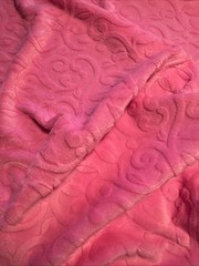 Minky, Minkee 30” Square For Baby Blanket Plush Fabric By Benartex Embossed