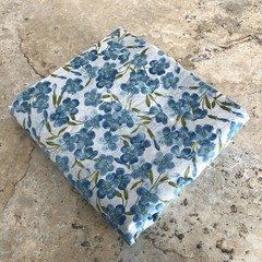CHRISTINE ADOLPH BLANK QUILTING CORP. WALK BY FAITH BLUE FLORAL FABRIC 42″ X 57″