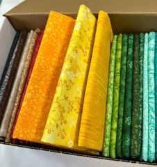 Colorful Blender Fabric Fat Quarters ~ Rainbow Mystery Box ~ 8, 16, 24, 40 or 80