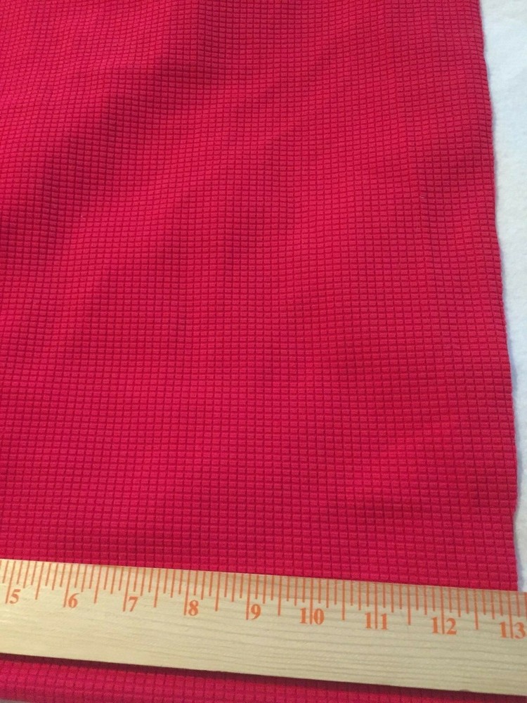 Waffle texture nylon polyester lycra blend swimsuit fabric-solid red 40″ x46″