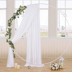 White Chiffon Fabric 5 Yards 58 Inch Wide Sheer Draping Wedding Backdrop Decor