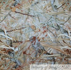 BonEful Fabric FQ Cotton Quilt Brown Real Tree Camouflage Wheat Grass Woods Leaf
