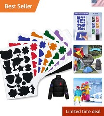 8 Sheets down Jacket Repair Patch Kit Pre-Cut Waterproof Nylon Fabric Patches