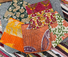 Vintage Kantha Scrap Set 20/30/40/50/100 Pcs – Handmade Quilting Cotton Remnants