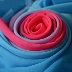 By Yard 100D 3 tone chiffon material gradual gradient sheer shaded color fabric