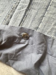 Hearth & Hand Duvet Cover 1 Sham FULL/QUEEN Blue white Textured 100% Cotton
