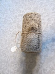 NWT home decor 5 1/2 inch wide burlap fabric roll camel color Unbranded