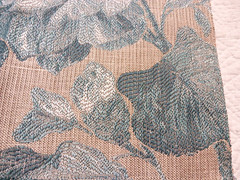 GP&J Baker Fabric Sample Linen Cotton Camelia Aqua Blue 24″ Square Made in Italy