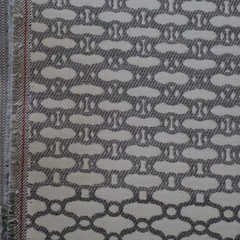 Vintage Contemporary Upholstery Fabric, Gray, Taupe Tan Lattice Links 5.6 yds