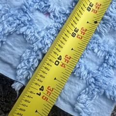 Terry Chenille Checked Blue Fabric Piece 80” Long X 41” Wide Soft Baby Blue New
