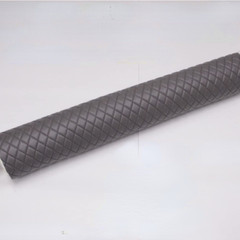 Thick PU Leather Fabric Diamond Check Foam Backing Quilted for Vehicle Interior