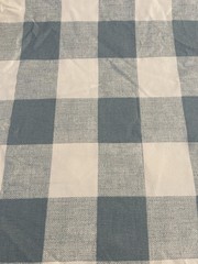 8 Yds X 56″ Fabric Remnant Material Pastel Blue Buffalo Plaid Cottage Farm Core