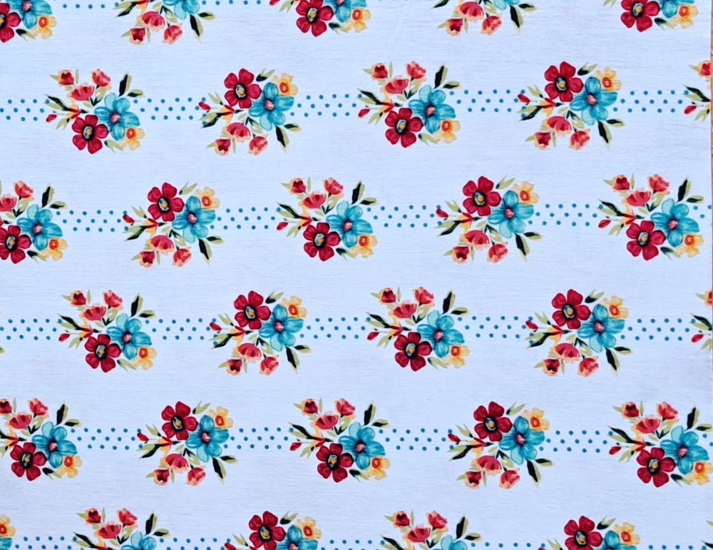 The Pioneer Woman Petal Party Floral White 100% Cotton Sewing Fabric
