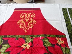 JOANN FABRICS Christmas Poinsettia Apron Cut & Sew Panel – 5 Available