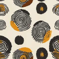 Circular Minimalist Printed Cotton Fabric By The Yard
