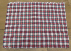 Wool or Wool Blend Fabric RED BLUE WHITE GREEN PLAID 54″ WIDE 1/2 YARD