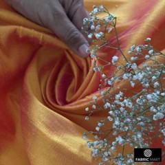 Gold, Pink 100% Pure Silk Fabric By The Yard, 41 inches width Gold Silk Fabric