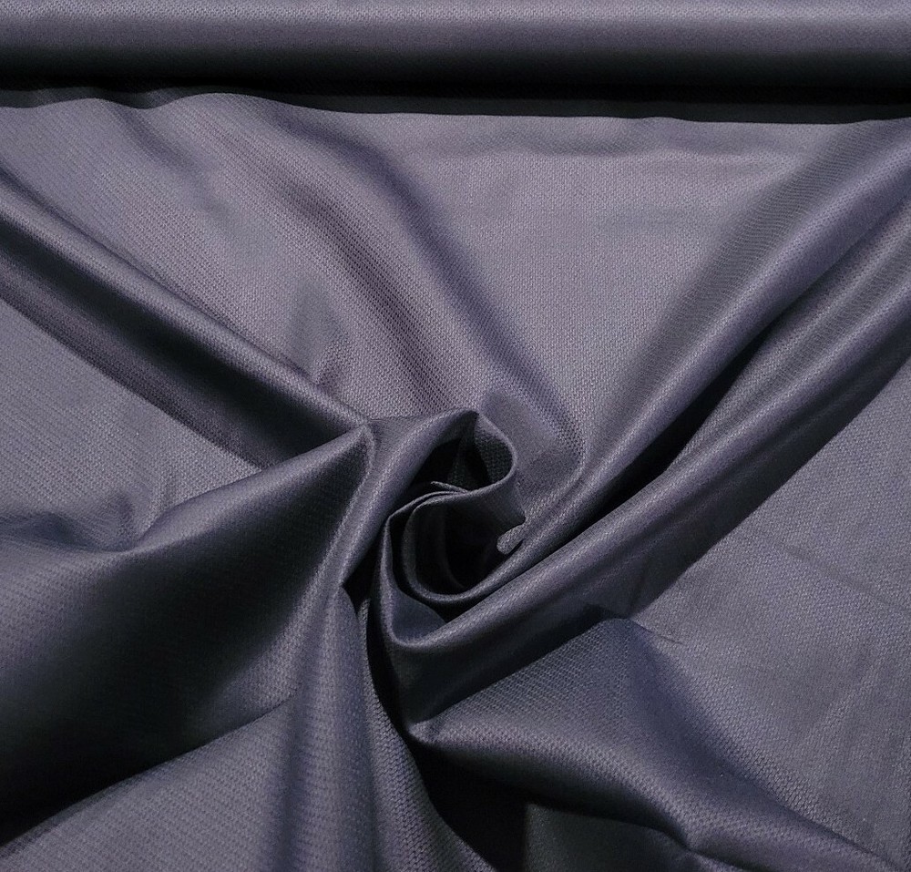Navy Blue Viscose-Wool Blend Suiting with Subtle Geometric Weave – So Classic!