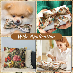 10 Pcs Vintage Butterfly Quilting Fabric Bundles 20 X 20 Inch | Retro Butterfly,