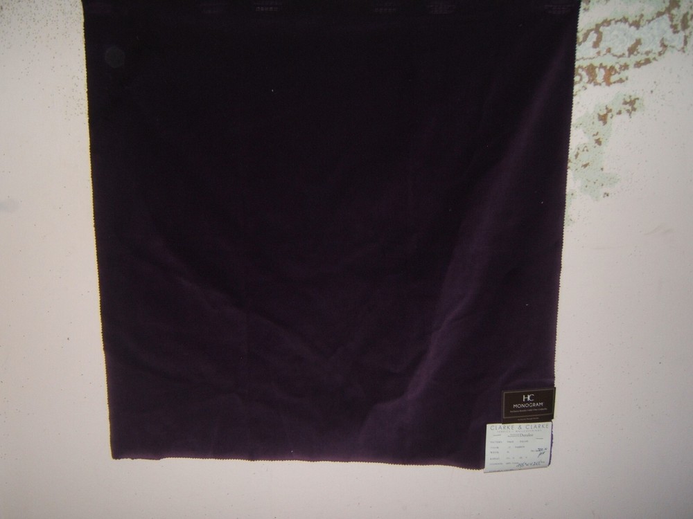 Clarke & Clarke, Palias Velvet, Remnant, 26.50″ W X 26.50″ L, Color Passion