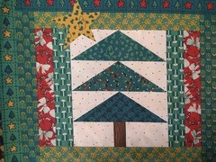 Country Christmas Primitive Tree Gifts 9×11″ Cotton Fabric Panel Holiday