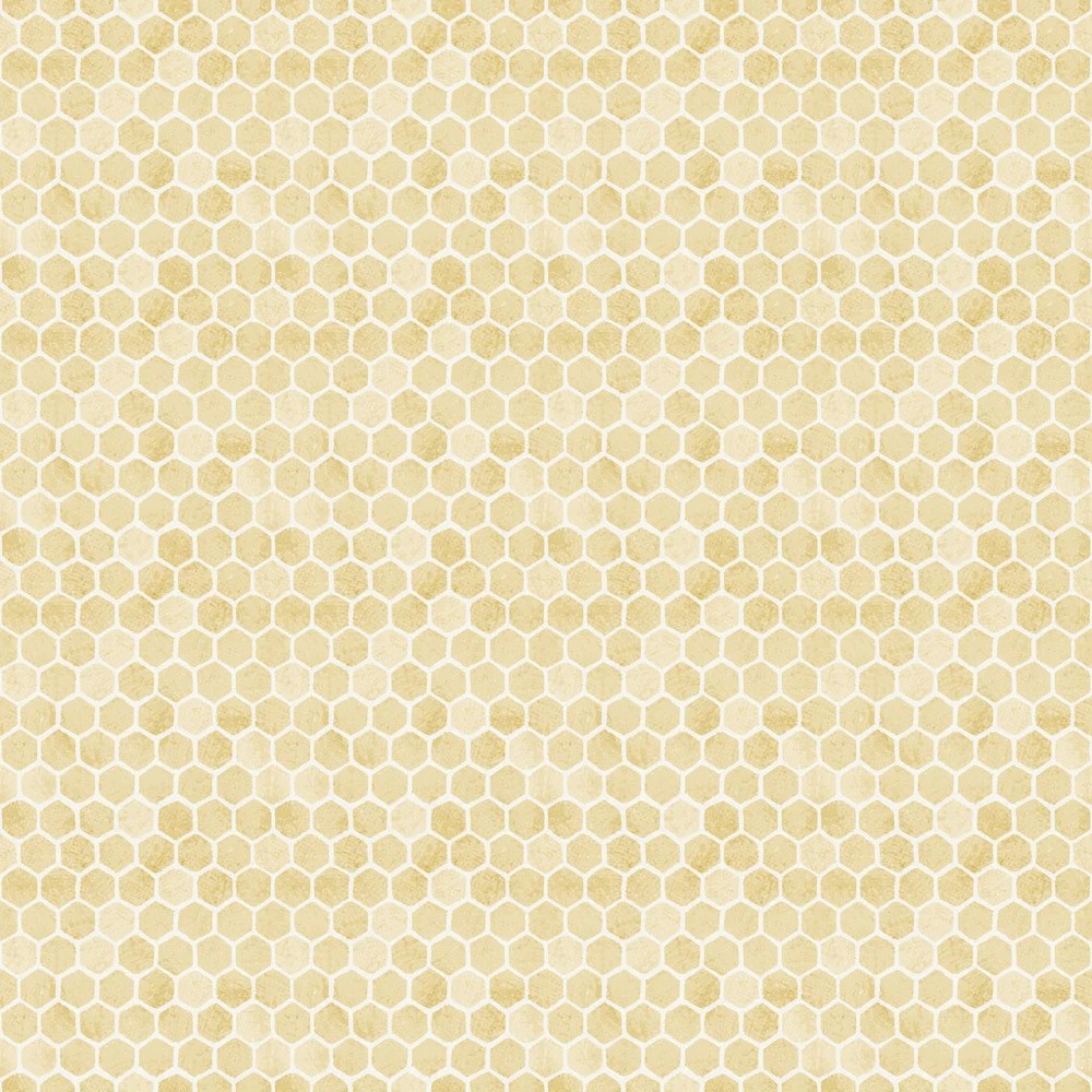 LUMIN – White Owl Textiles – Sweet Honey Bee by Chad Barrett – Honeycomb –