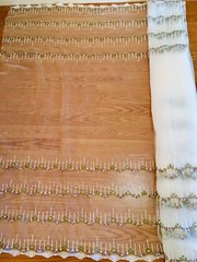 Floral Embroidered Organza Fabric for Sewing/Crafts/Bridal/55″ Wide