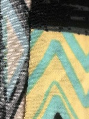 2yd(78″)Lx60″W yellow/black/teal/blue SW-theme pattern jersey qiana-like knit