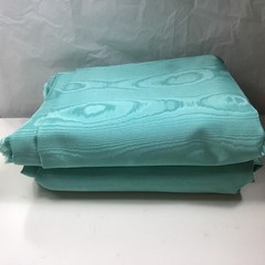 Moire’ Sewing fabric New 2 PCs Total 10 1/4 Yards By 50” Turquoise Taffeta