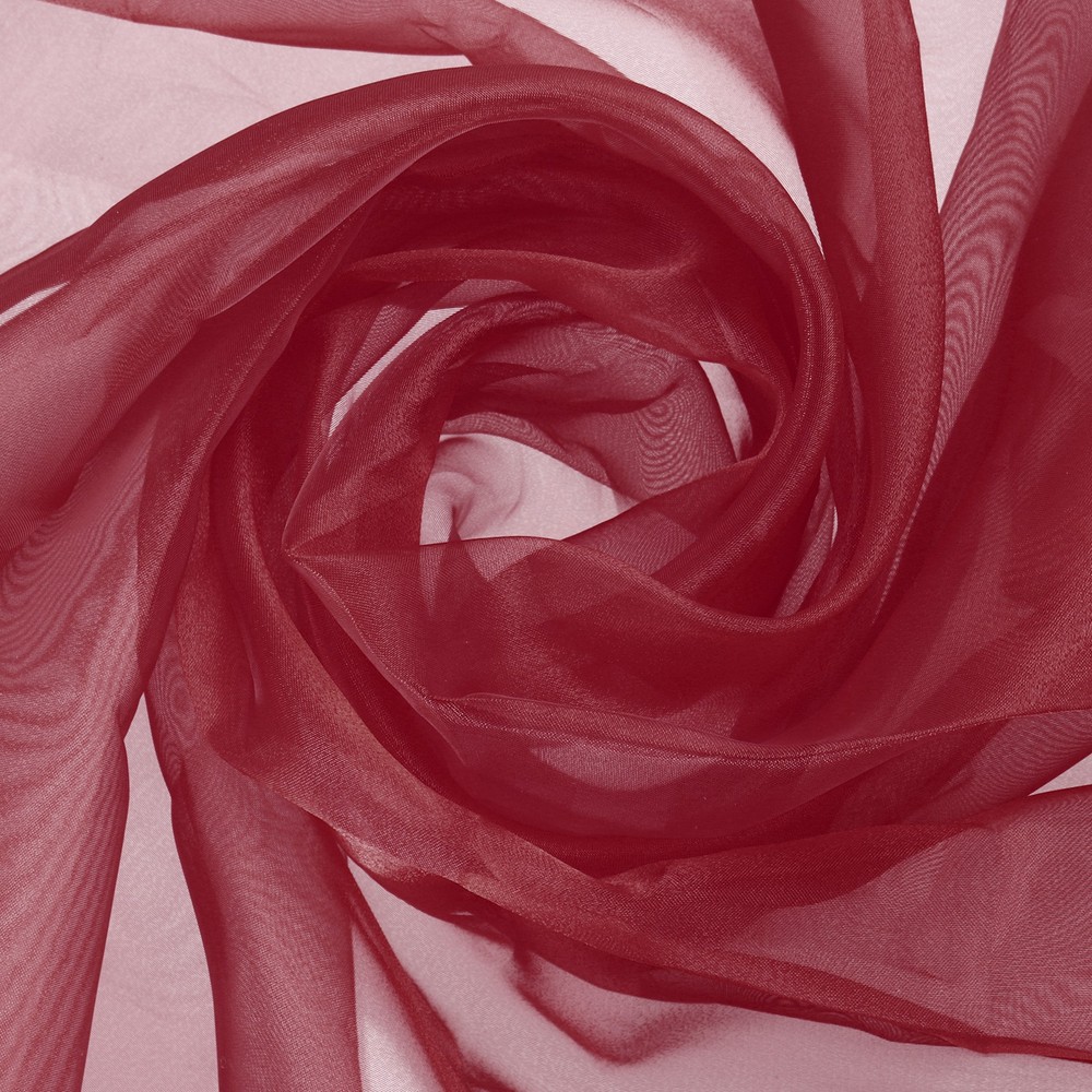 10 Yards x 59″ Iridescent Organza for Jujube, Clear Red