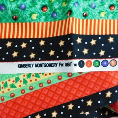 Christmas Fabric Quilting Cotton Border Stripes Kimberly Montgomery MBT 3 Yards