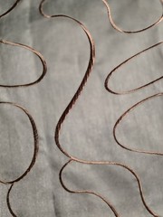 Vintage Pale Green Embroidered Satin Fabric 60 Inches Wide 4 Yards